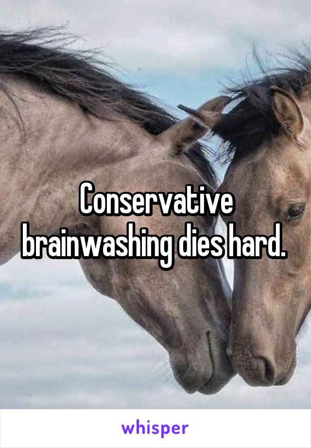 Conservative brainwashing dies hard. 