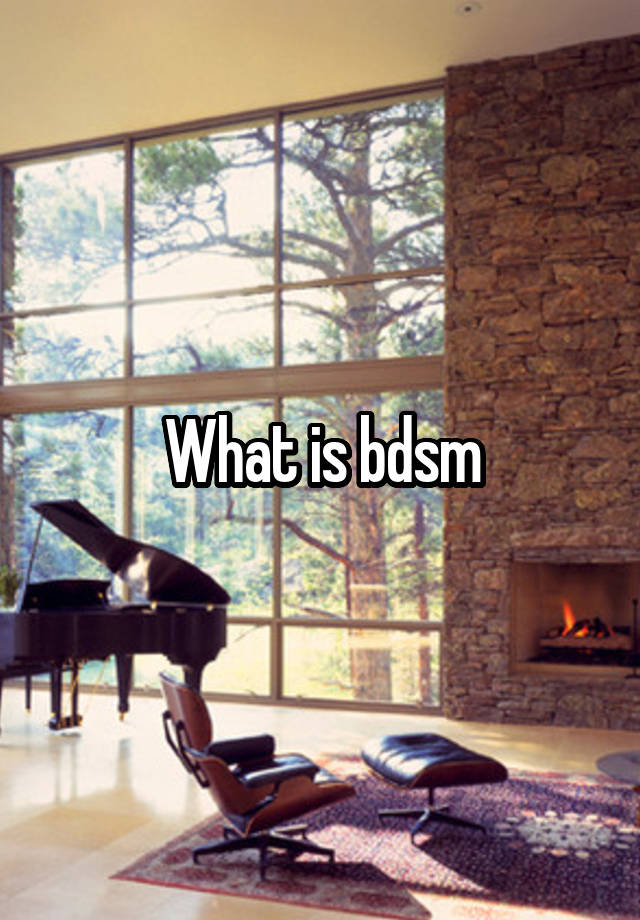 What is bdsm