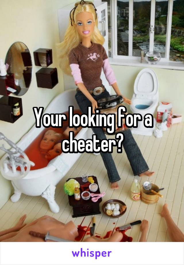 Your looking for a cheater?