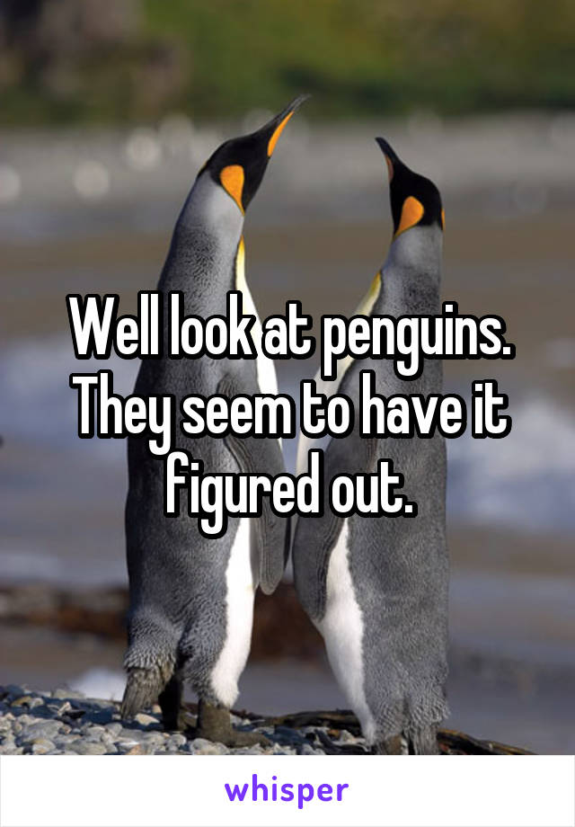 Well look at penguins. They seem to have it figured out.