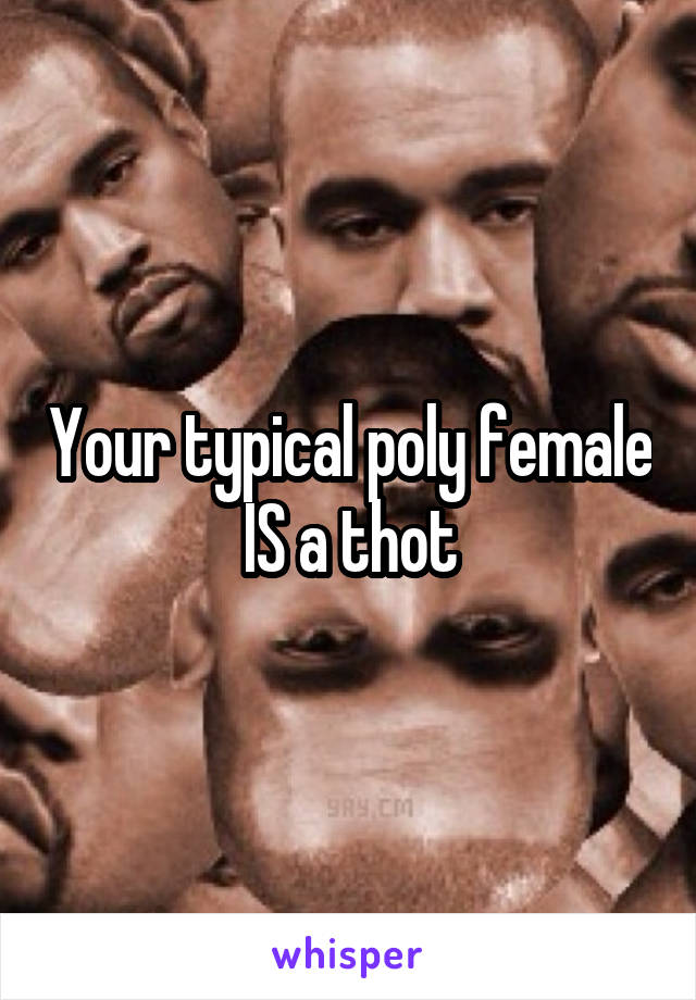 Your typical poly female IS a thot