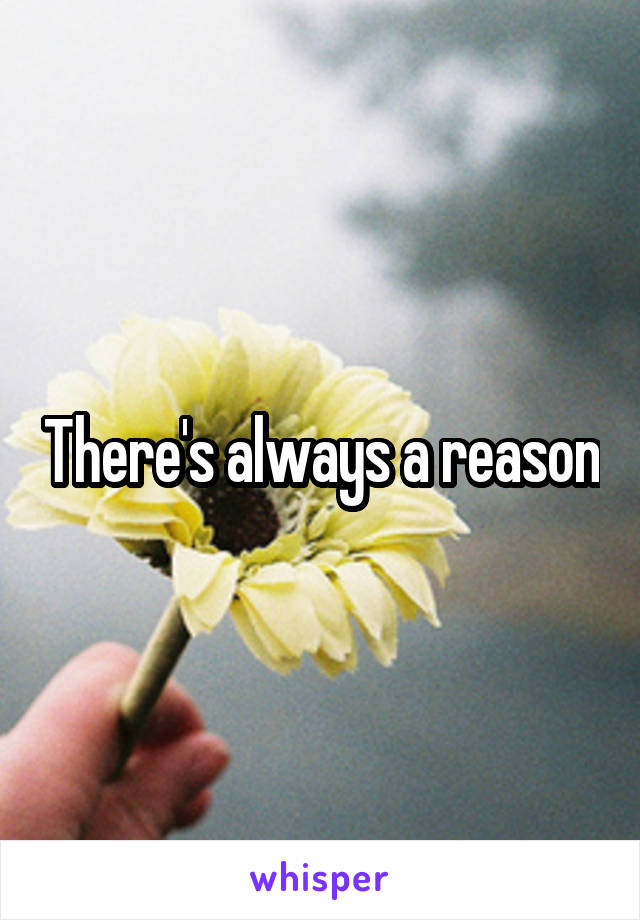 There's always a reason