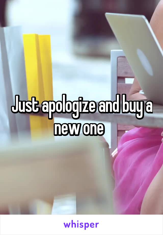 Just apologize and buy a new one  