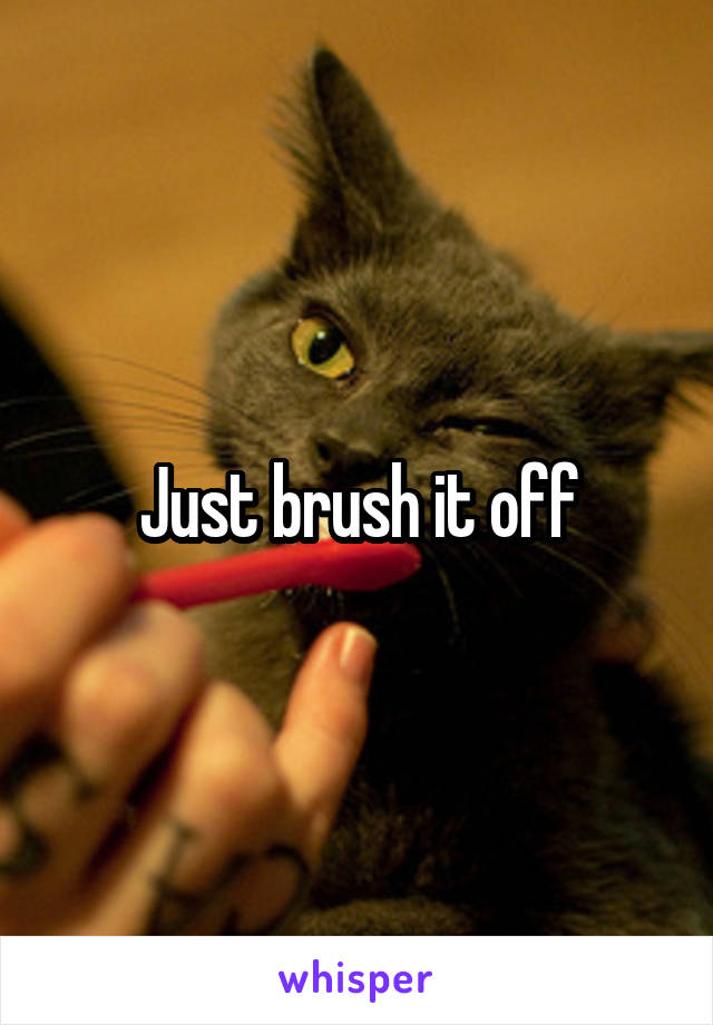 Just brush it off