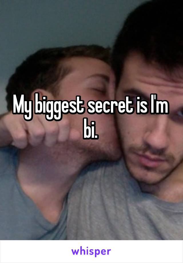 My biggest secret is I'm  bi. 
