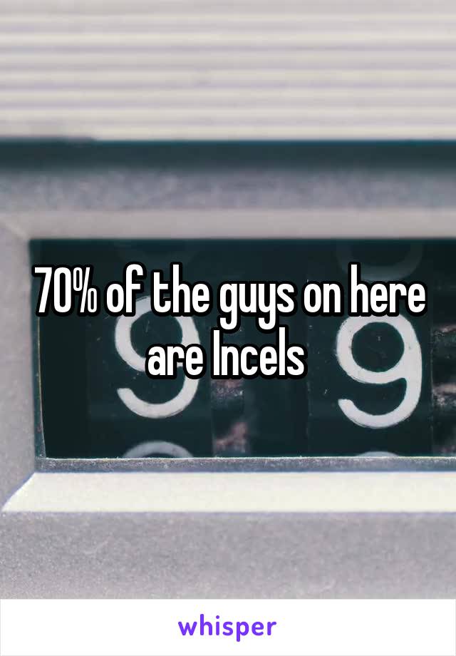 70% of the guys on here are Incels 