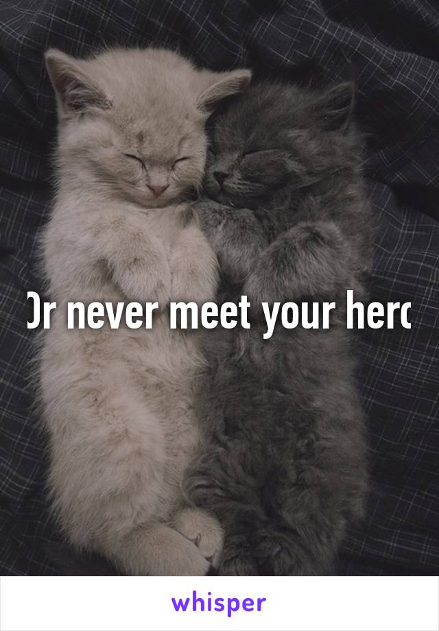 Or never meet your hero