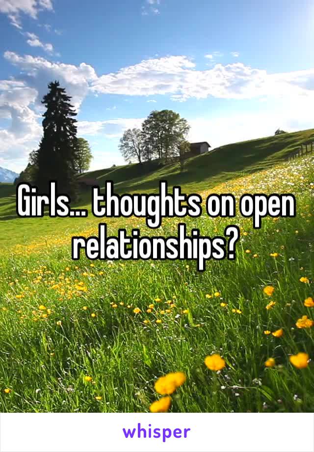 Girls… thoughts on open relationships?