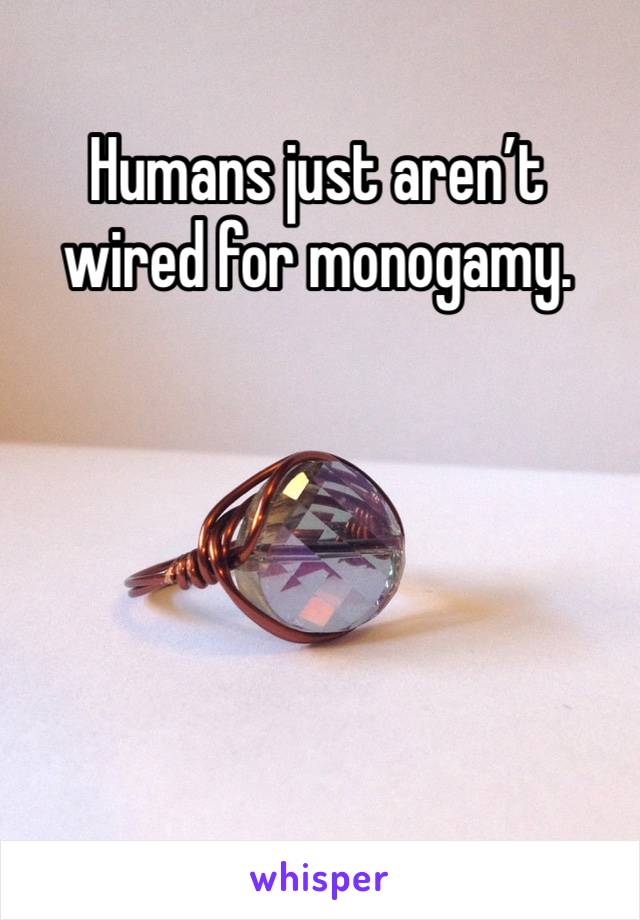 Humans just aren’t wired for monogamy. 