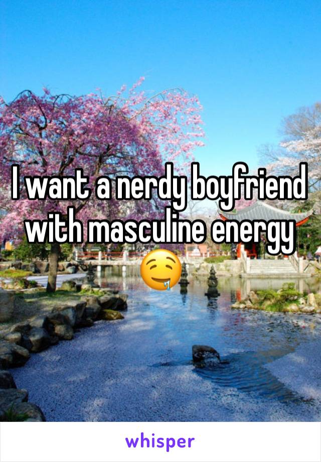 I want a nerdy boyfriend with masculine energy 🤤