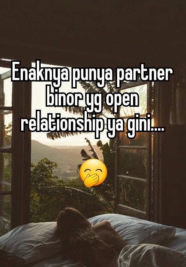 Enaknya punya partner binor yg open relationship ya gini....

🤭
