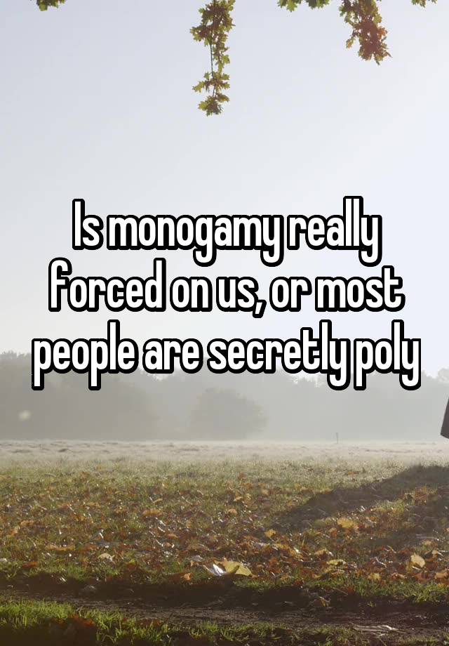 Is monogamy really forced on us, or most people are secretly poly 