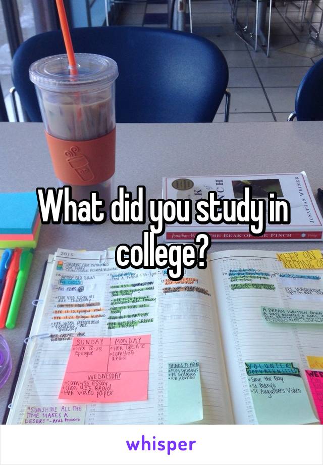 What did you study in college?