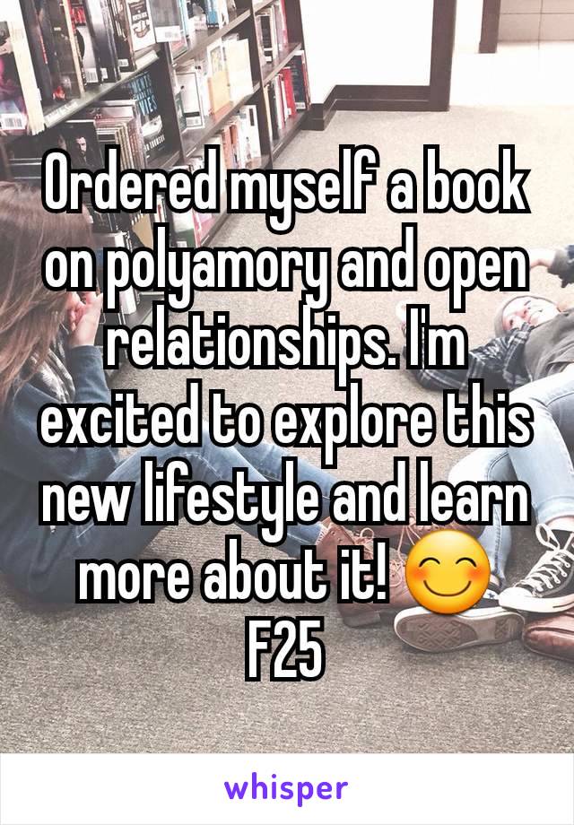 Ordered myself a book on polyamory and open relationships. I'm excited to explore this new lifestyle and learn more about it! 😊
F25