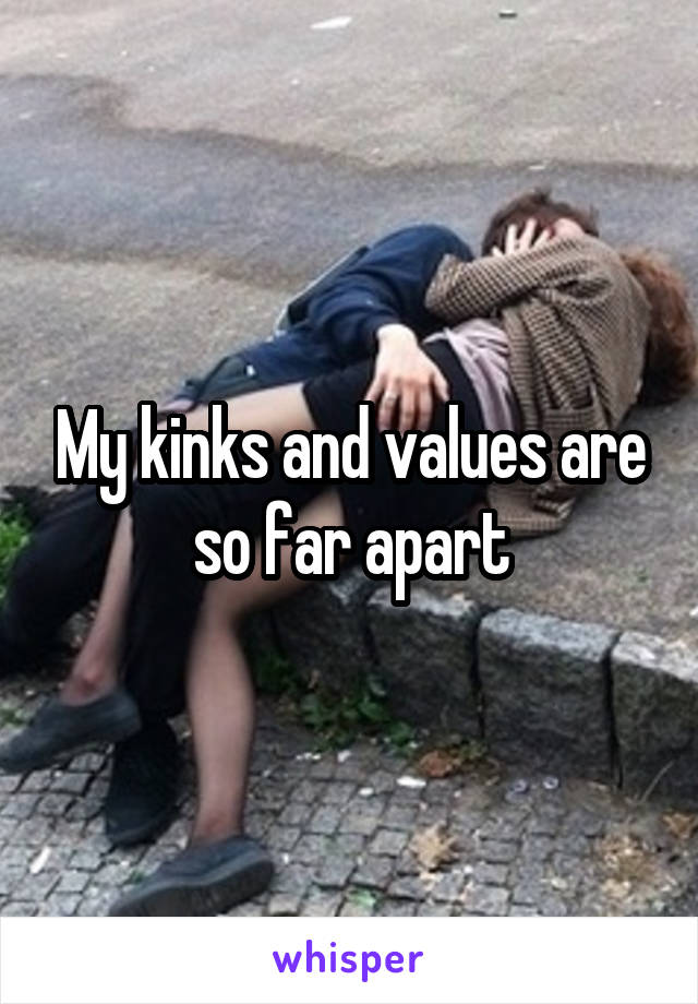 My kinks and values are so far apart