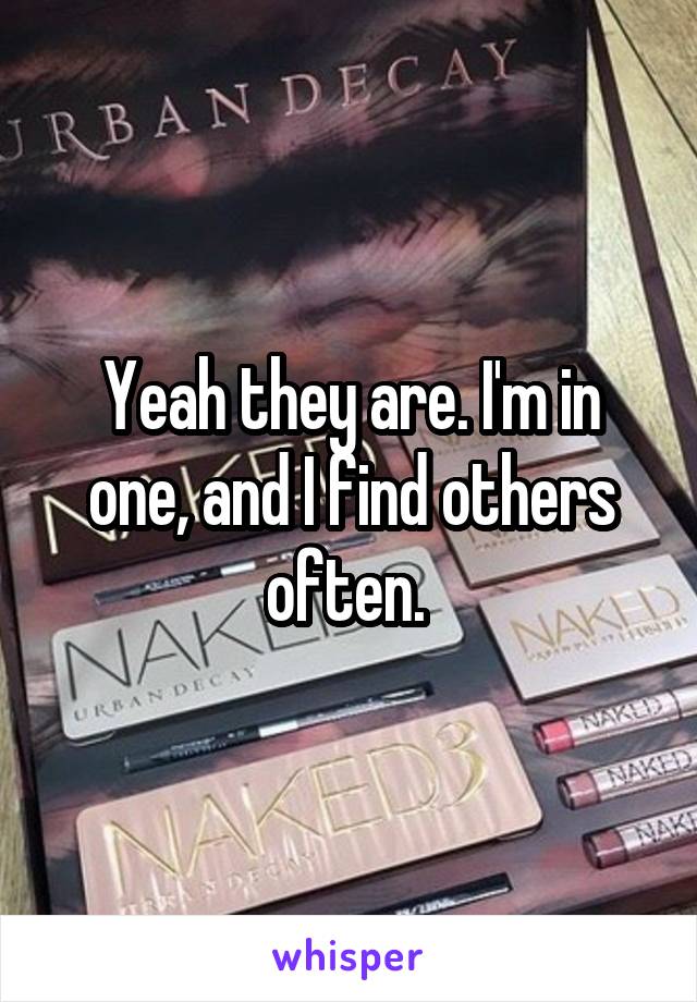 Yeah they are. I'm in one, and I find others often. 