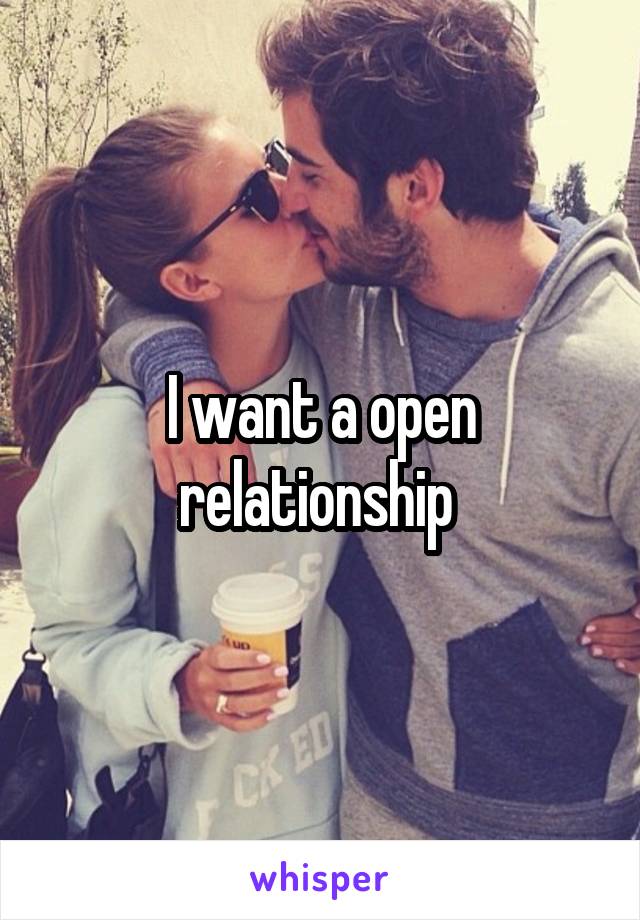 I want a open relationship 