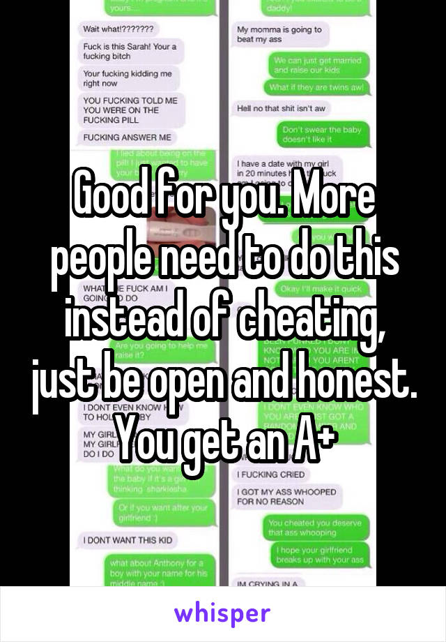 Good for you. More people need to do this instead of cheating, just be open and honest. You get an A+