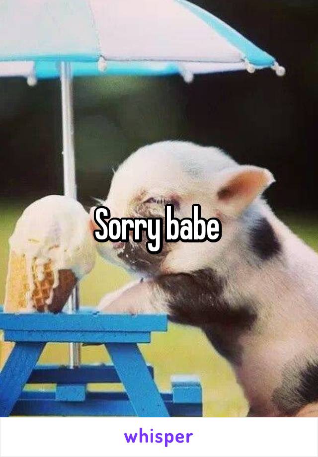 Sorry babe 