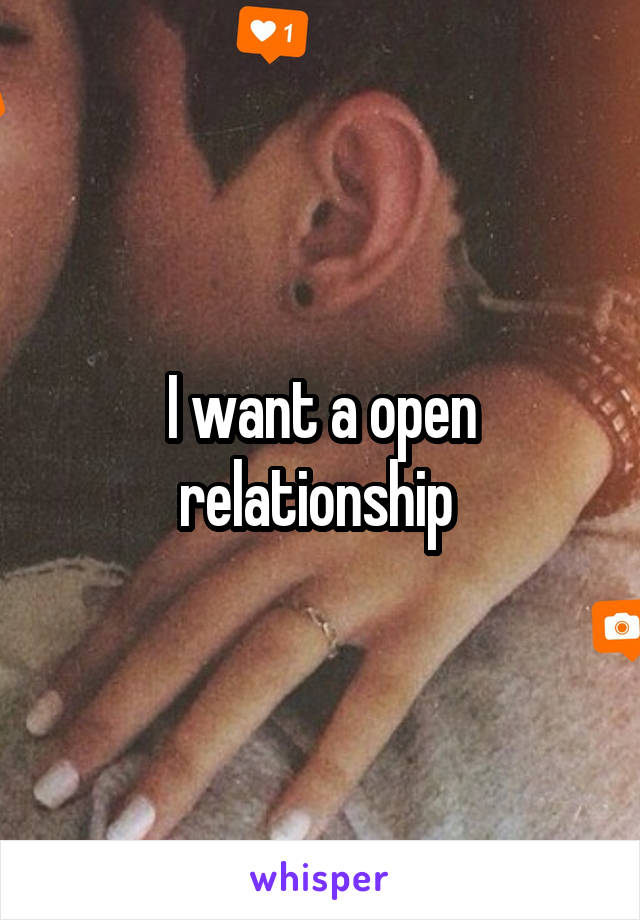 I want a open relationship 