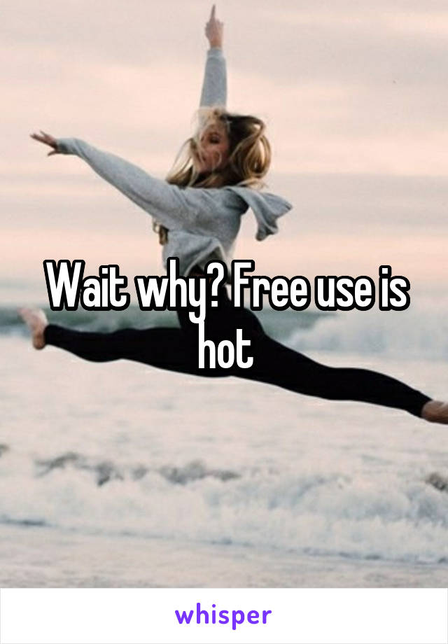 Wait why? Free use is hot