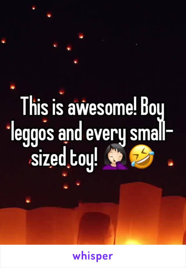 This is awesome! Boy leggos and every small-sized toy! 🤦🏻‍♀️🤣