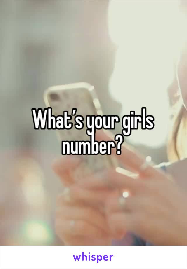 What’s your girls number?