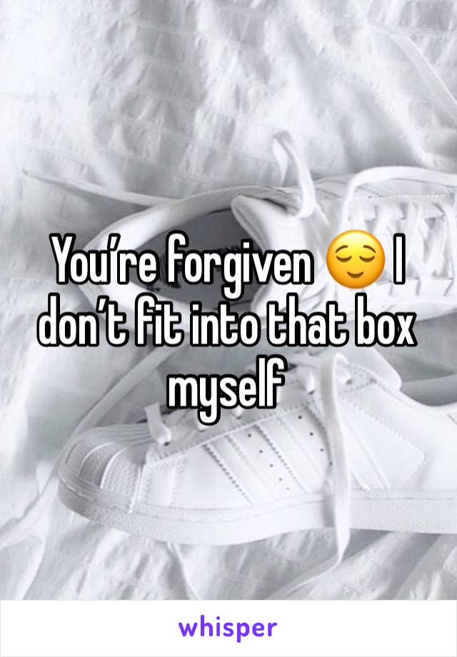 You’re forgiven 😌 I don’t fit into that box myself