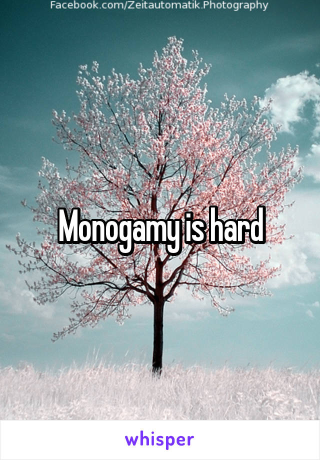 Monogamy is hard