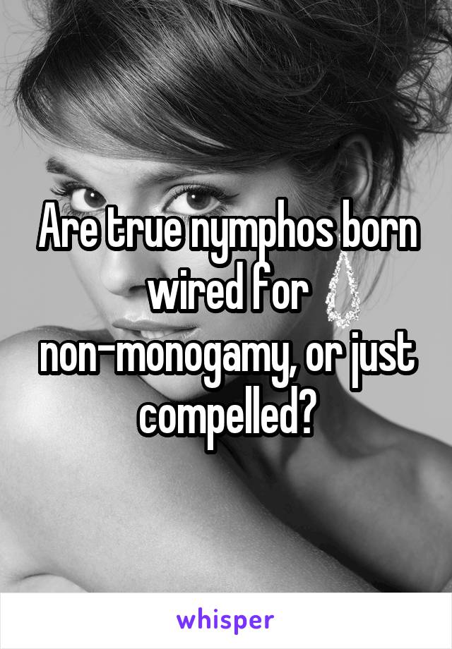 Are true nymphos born wired for non-monogamy, or just compelled?