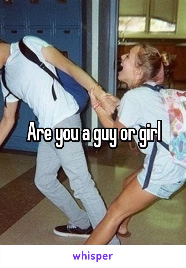 Are you a guy or girl