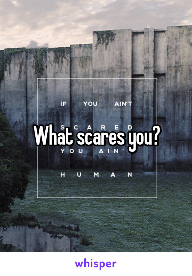 What scares you?