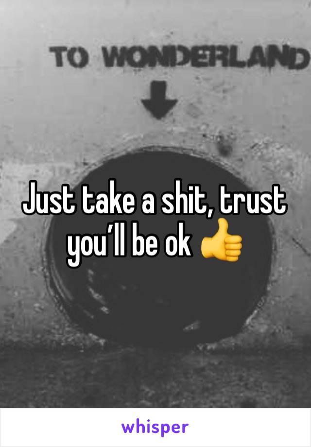 Just take a shit, trust you’ll be ok 👍 