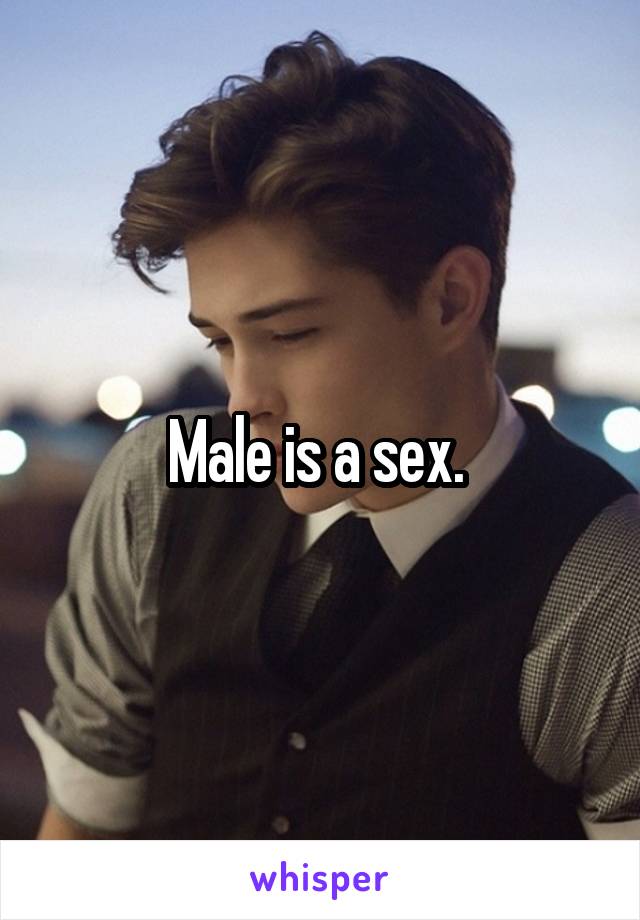 Male is a sex. 