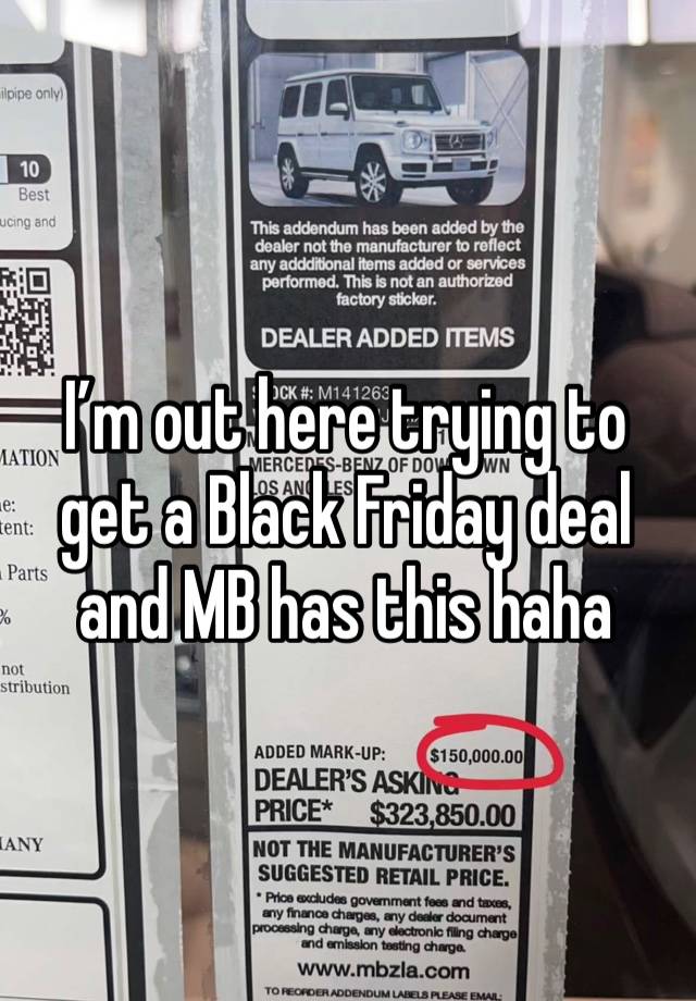 I’m out here trying to get a Black Friday deal and MB has this haha 