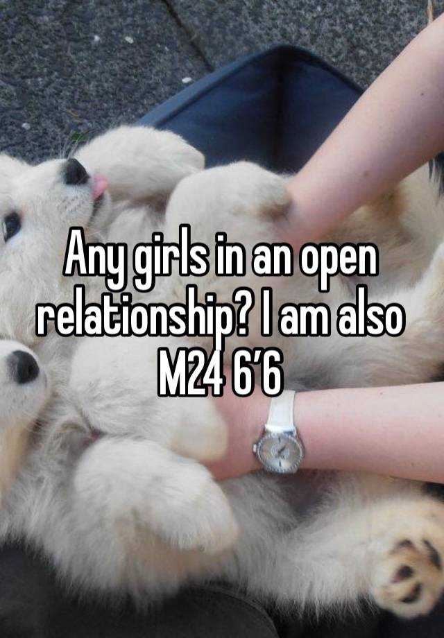 Any girls in an open relationship? I am also M24 6’6