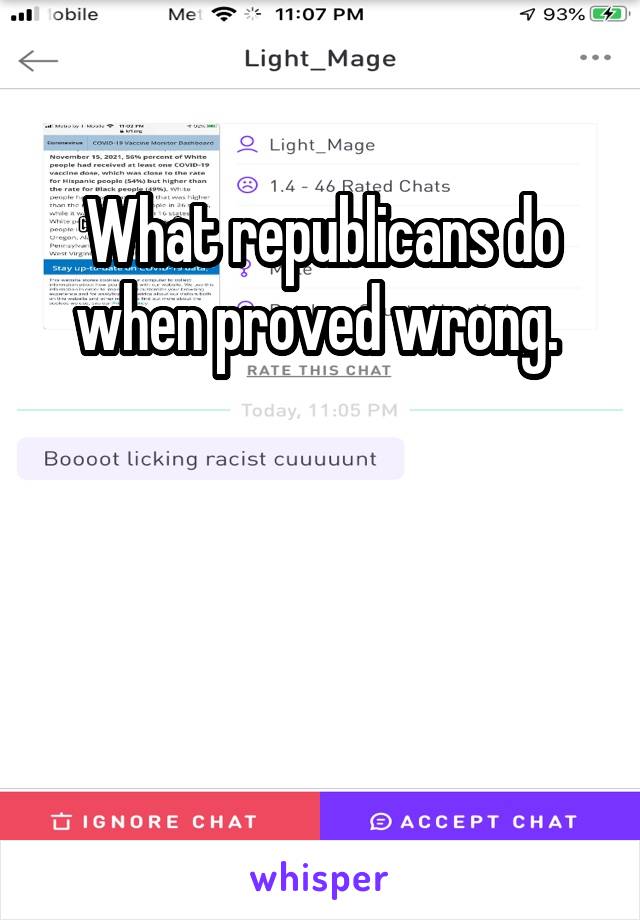 What republicans do when proved wrong. 



