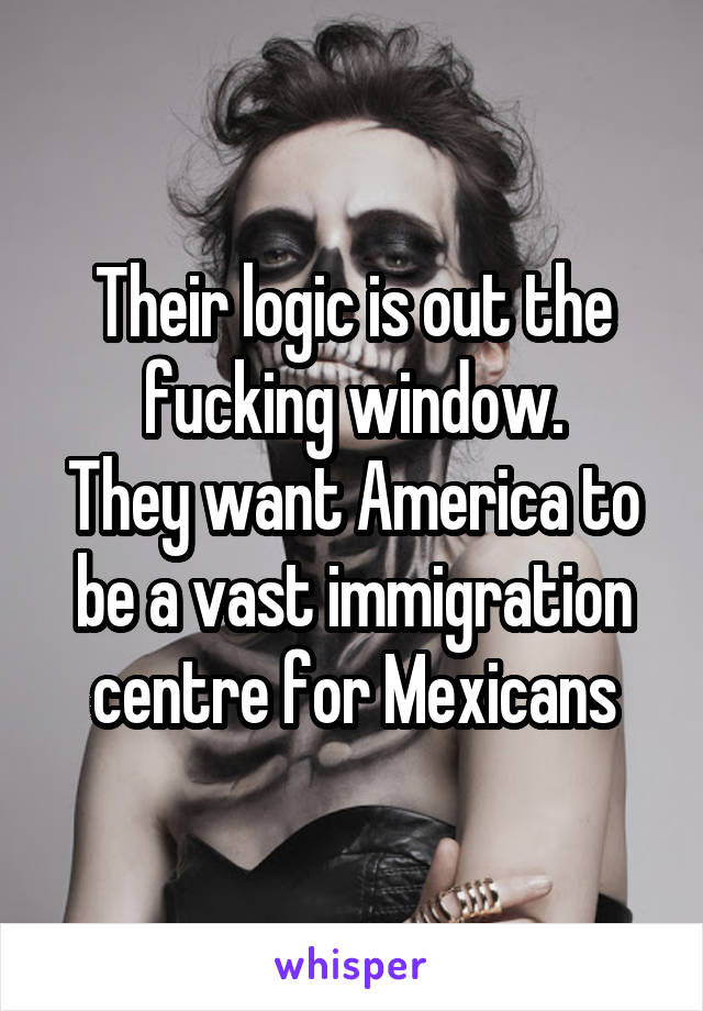 Their logic is out the fucking window.
They want America to be a vast immigration centre for Mexicans