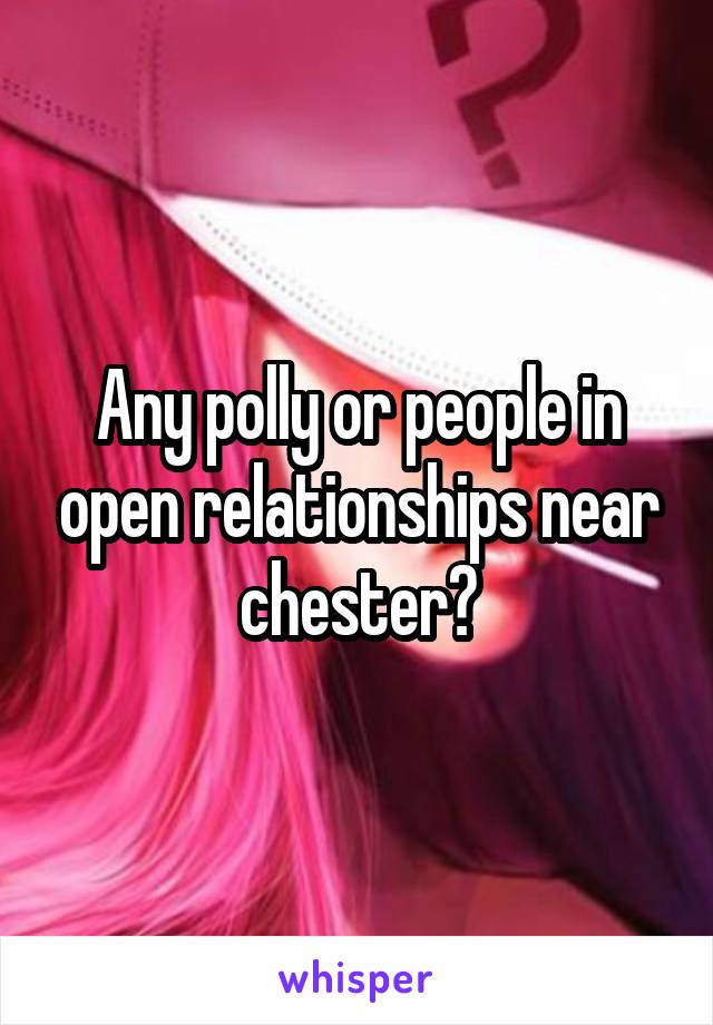 Any polly or people in open relationships near chester?