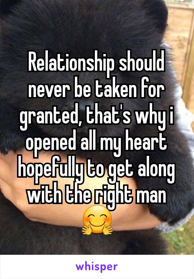 Relationship should never be taken for granted, that's why i opened all my heart hopefully to get along with the right man 🤗