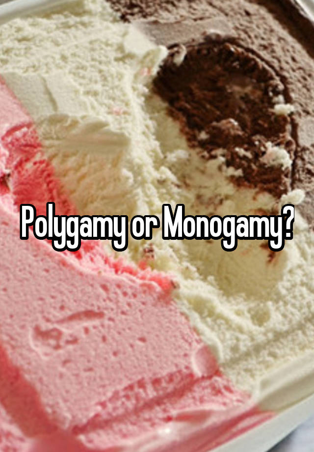 Polygamy or Monogamy?