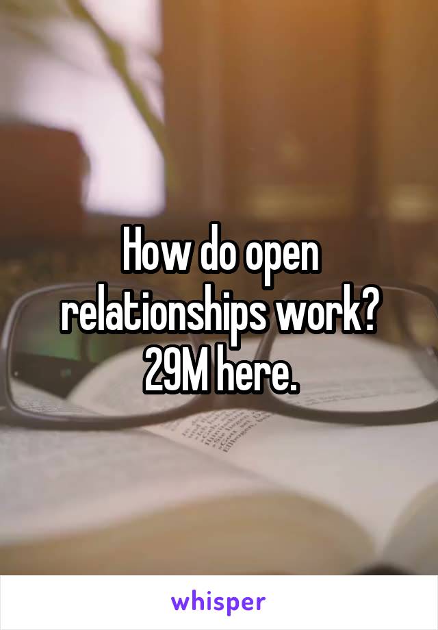 How do open relationships work?
29M here.