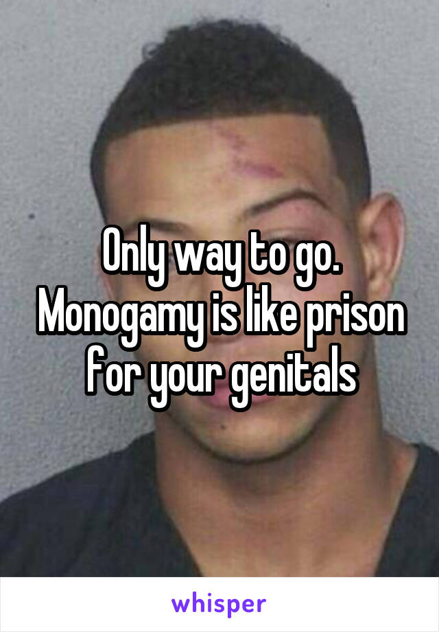 Only way to go. Monogamy is like prison for your genitals