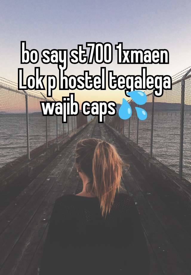 bo say st700 1xmaen Lok p hostel tegalega wajib caps💦