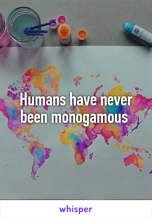 Humans have never been monogamous 