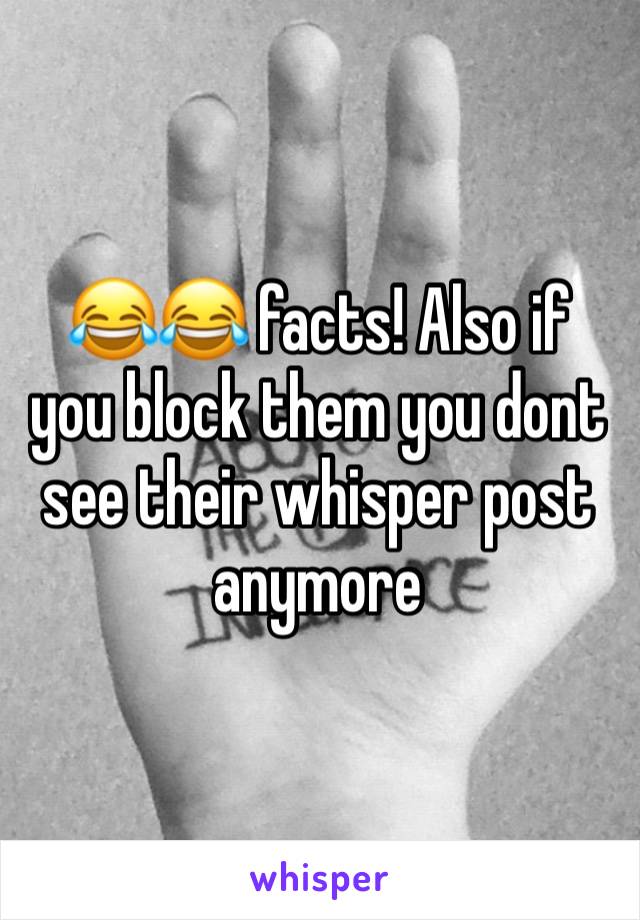 😂😂 facts! Also if you block them you dont see their whisper post anymore