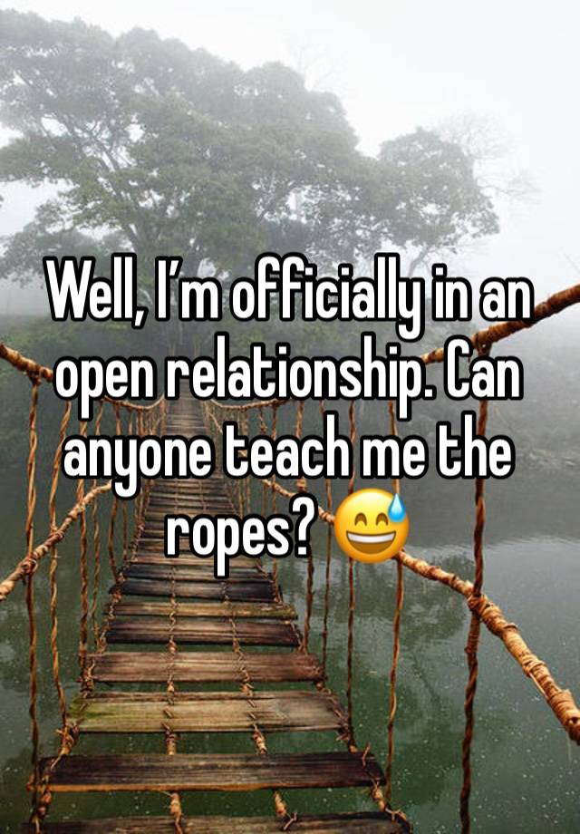 Well, I’m officially in an open relationship. Can anyone teach me the ropes? 😅