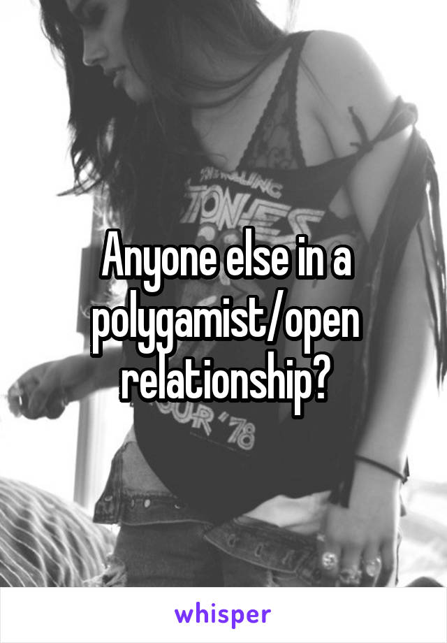 Anyone else in a polygamist/open relationship?