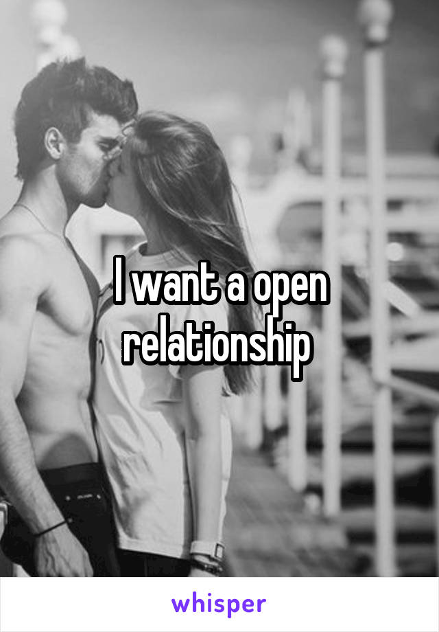 I want a open relationship 