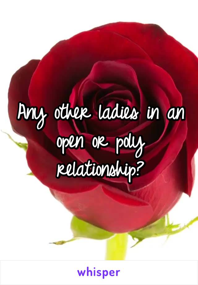 Any other ladies in an open or poly relationship?